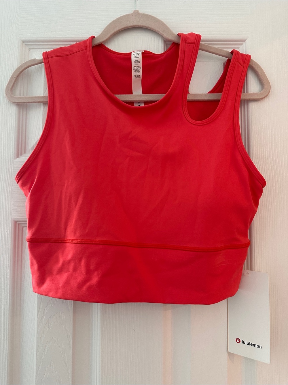 lululemon athletica Red Performance Cropped Tank